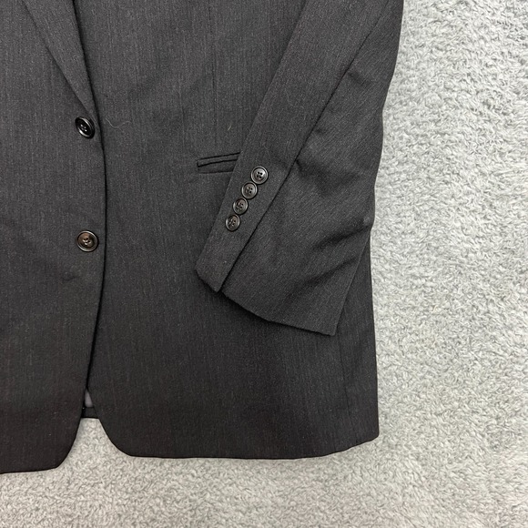 Jones New York Blazer Mens 42R Charcoal Grey Excellent 100% Wool Golden Twist - Picture 4 of 15
